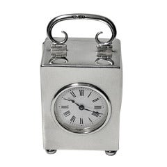 Goldsmiths and Silversmiths Silver Carriage Clock
