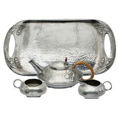 Archibald Knox Liberty Tea Set and Tray C.1906 4