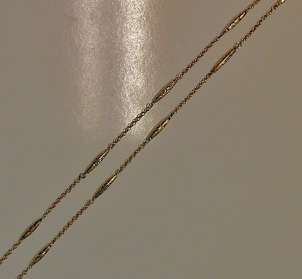 Women's Antique Gold Muff Chain English, circa 1890