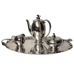 EVALD NIELSEN Danish Silver Coffee Service C.1930 1
