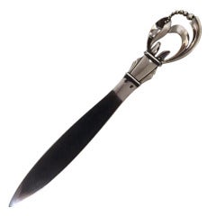 W & S Sorensen Silver Letter Opener Denmark c1930
