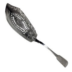 Irish Georgian Silver Fish Slice Samuel Neville