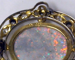 Murrle Bennett  Platinum  Opal Diamond Brooch C1910 1