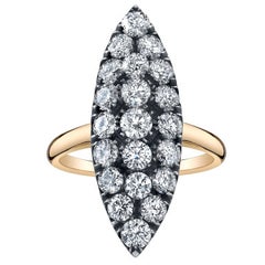 Tamir 1.92 Carat Diamond Rose Gold Black-Finished Silver Ring 8