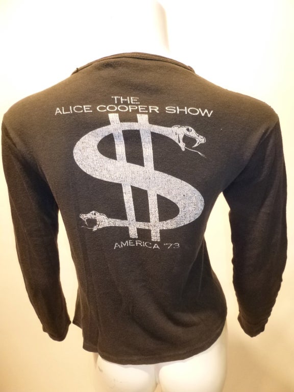 Vintage Alice Cooper Billion Dollar Babies 1973 Tour Tee Shirt 1