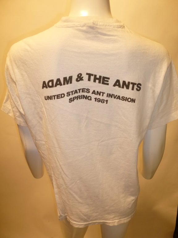 Vintage Adam And The Ants Ant Invasion 1981 Tee Shirt For Sale 1
