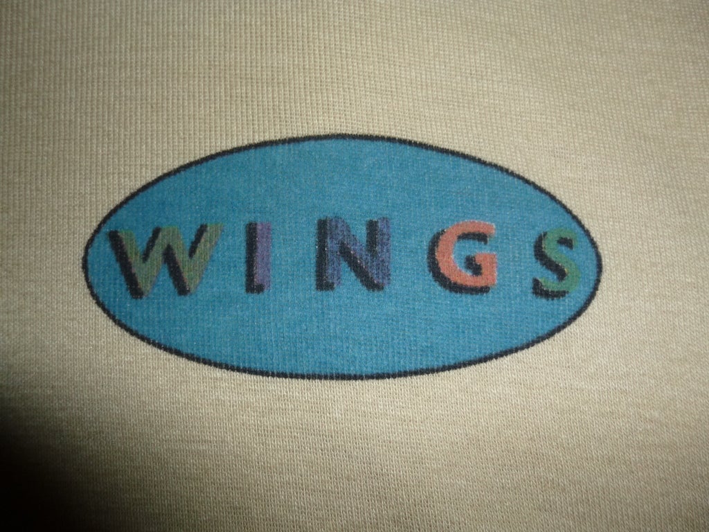 Vintage Wings Tee Shirt from 1978 London Town Cream For Sale 3