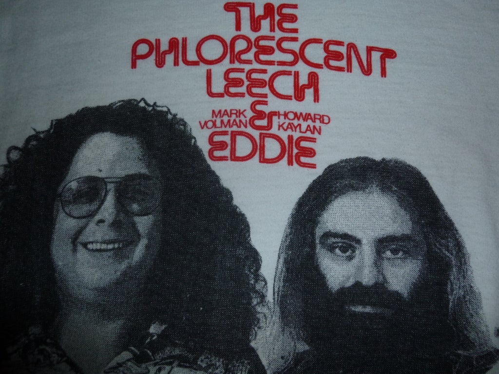 Women's or Men's Vintage Flo & Eddie Tee Shirt  1972 Phlorescent Leech & Eddie LP For Sale