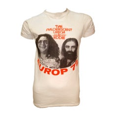 Vintage Flo & Eddie Tee Shirt  1972 Phlorescent Leech & Eddie LP