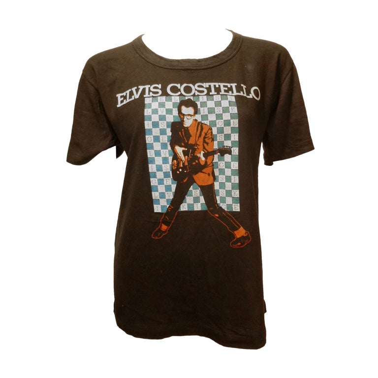 Vintage 1979 US Tour Tee Shirt Elvis Costello For Sale at 1stDibs | elvis  costello t shirt, elvis costello shirt, elvis costello t shirt vintage