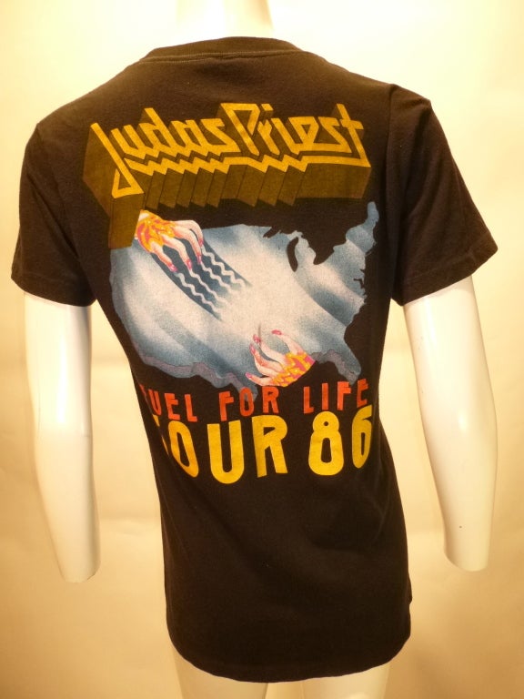 Judas Priest 1986 Fuel For Life Tour Tee Shirt Vintage For Sale 1