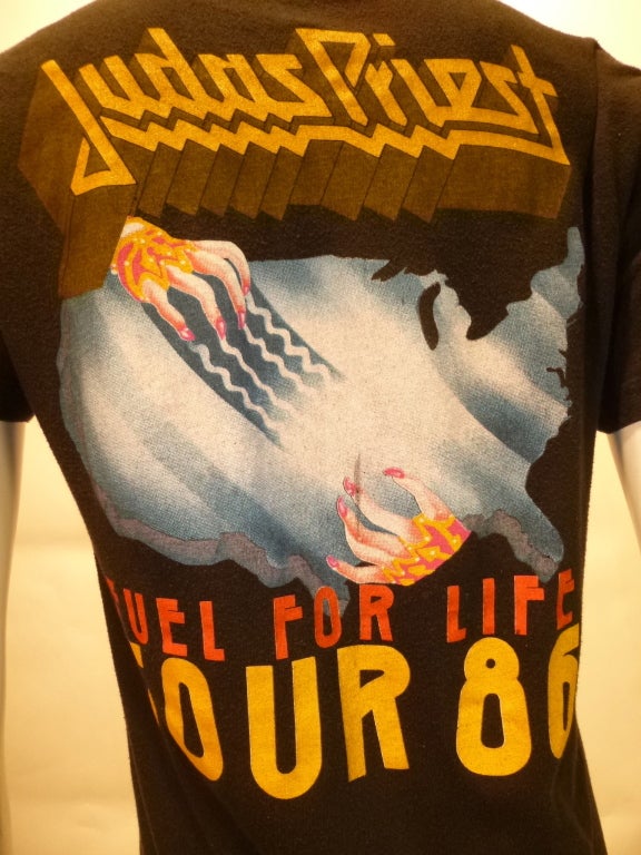 Judas Priest 1986 Fuel For Life Tour Tee Shirt Vintage For Sale 2