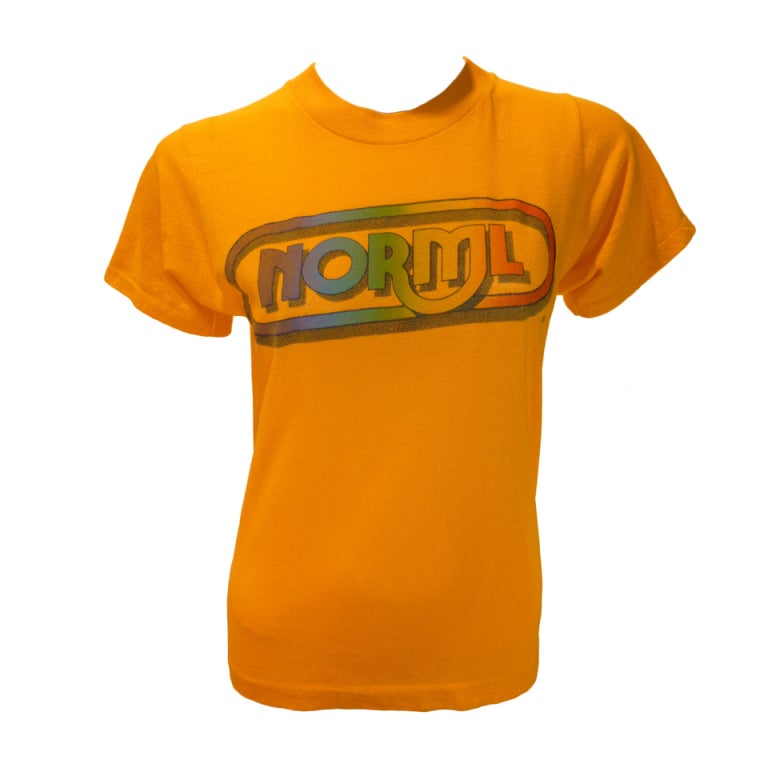 1970s Vintage NORML Logo Tee Shirt For Sale