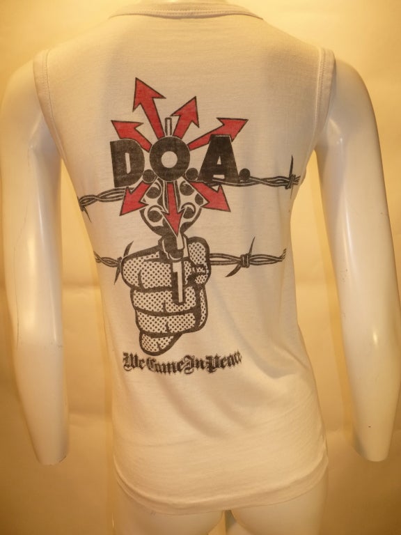 D.O.A. We Came In Peace 1983 Tour Tee Shirt For Sale 1