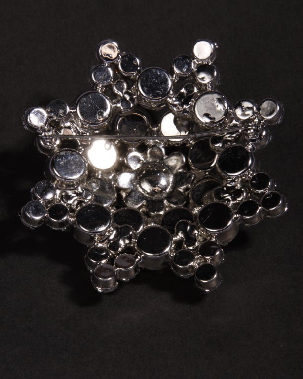 Spectacular Oversized Vintage Rhinestone Brooch Pin 2