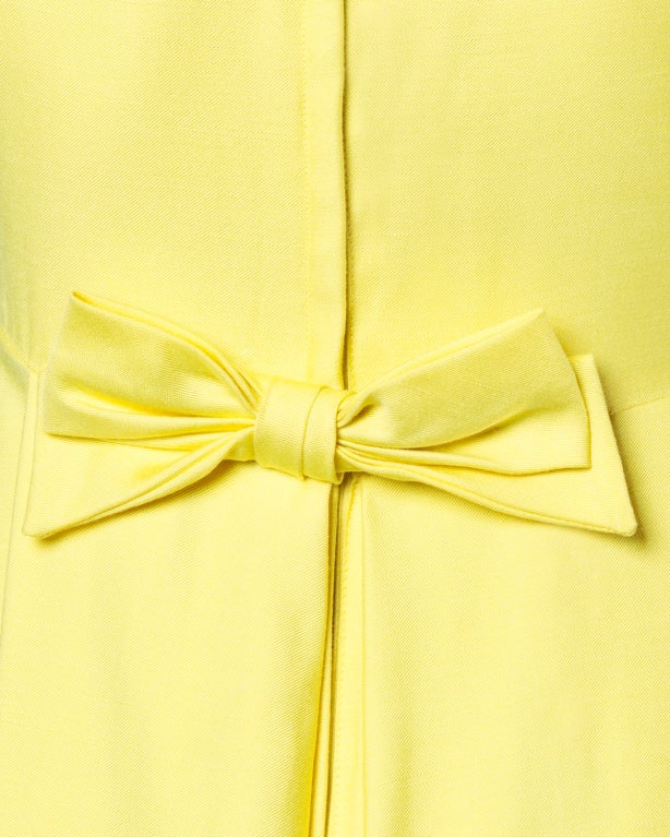 Women's Emma Domb Vintage 1960's Lemon Yellow Maxi Dress Gown