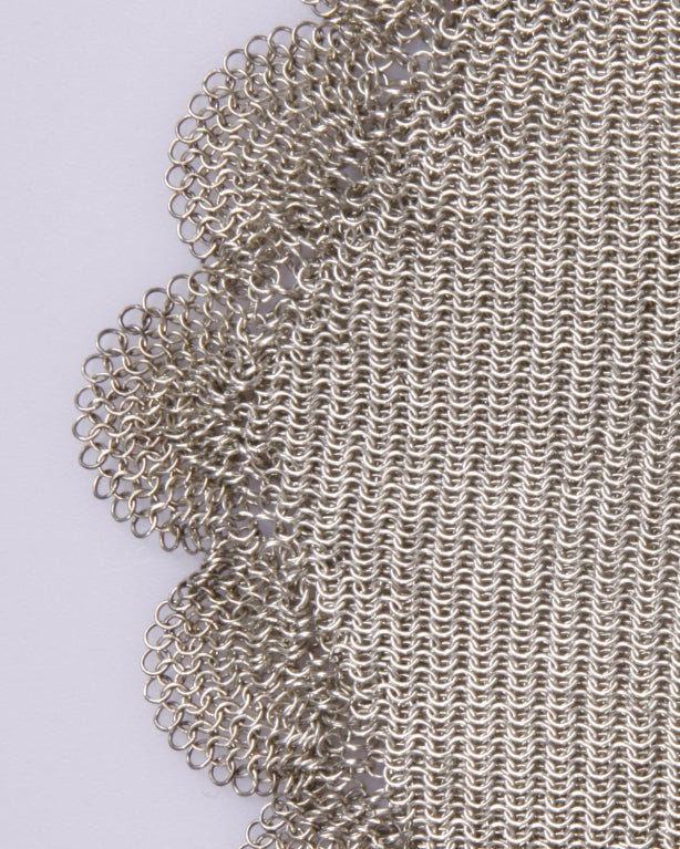 Vintage .925 Sterling Silver Mesh Evening Bag Purse 213.6 Grams