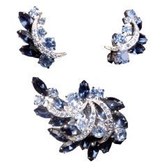 Vintage Juliana Demi Parure Brooch + Earrings Set
