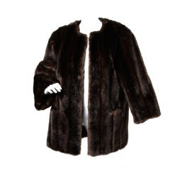 Vintage 1980's Lilli Ann Synthetic Fur Car Coat