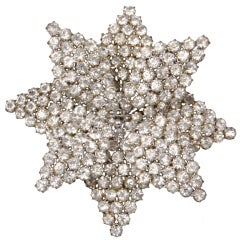 Vintage Large Rhinestone Brooch