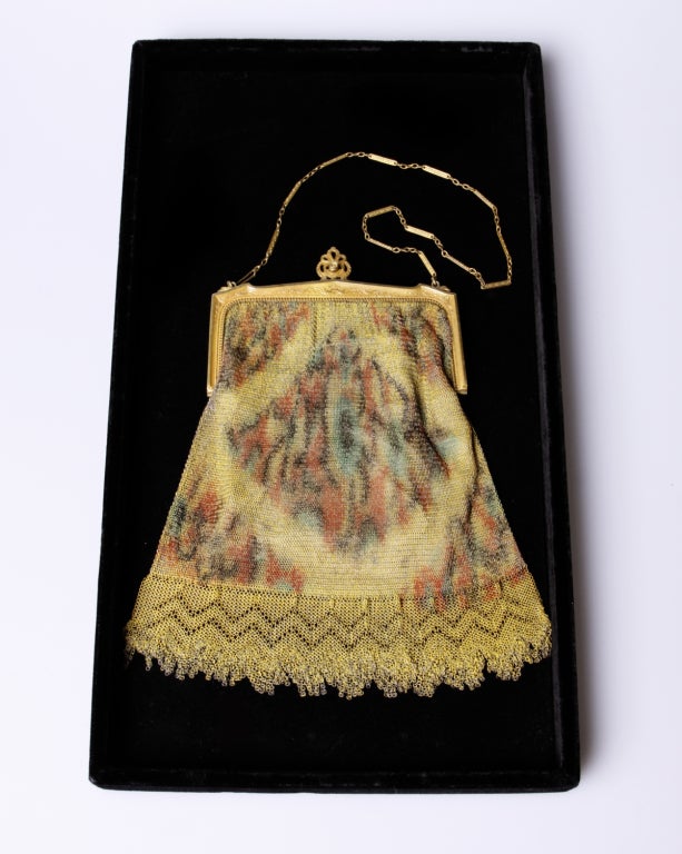 Women's Vintage 1920's Whiting & Davis Mesh Purse Evening Flapper Bag