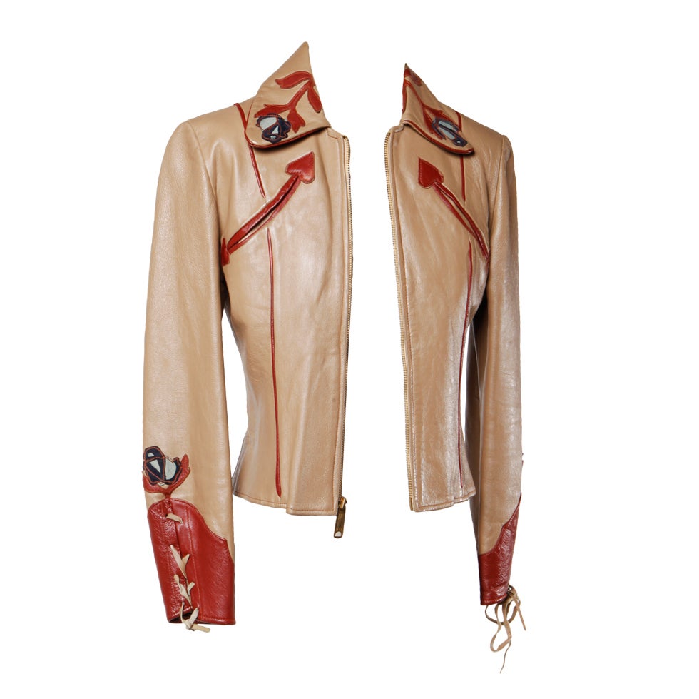 East West Musikinstrumente Vintage 70er Leder 'Rodeo' Jacke bei 1stDibs