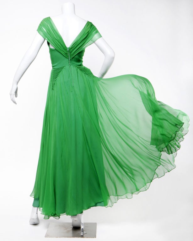 1940s green dress