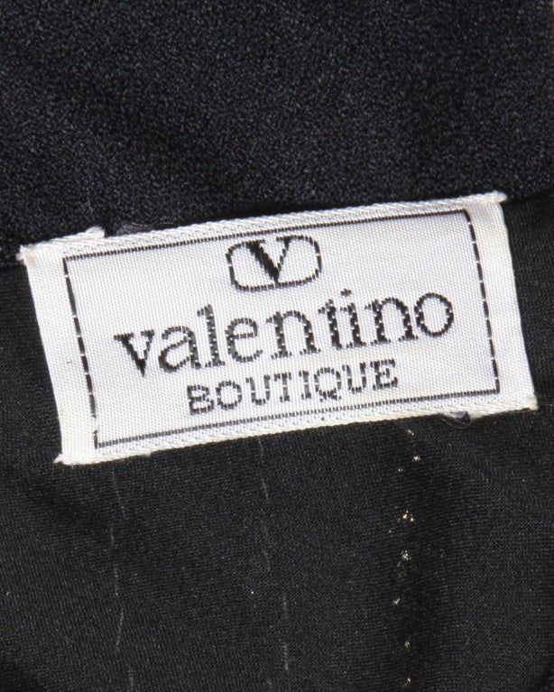 Vintage 1980s Valentino Metallic Gold & Black Evening Gown Dress 3