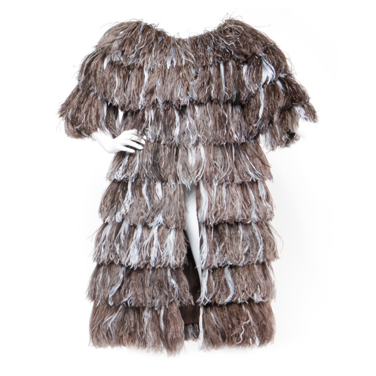 Bill Blass for Neiman Marcus Vintage Ostrich Feather Coat at 1stDibs