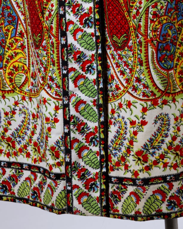 Women's Bill Blass for Bond Street Vintage 1970's Tapestry Coat + Belt