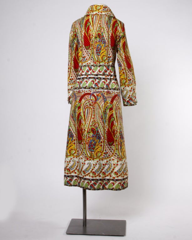 Bill Blass for Bond Street Vintage 1970's Tapestry Coat + Belt 3