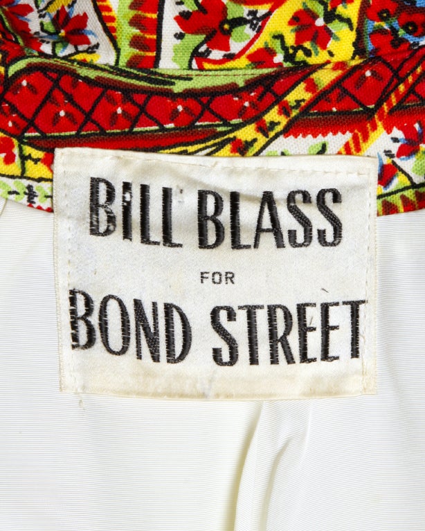 Bill Blass for Bond Street Vintage 1970's Tapestry Coat + Belt 4