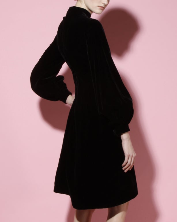 Donald Brooks Custom Couture Vintage 1960's Silk Velvet Dress 3
