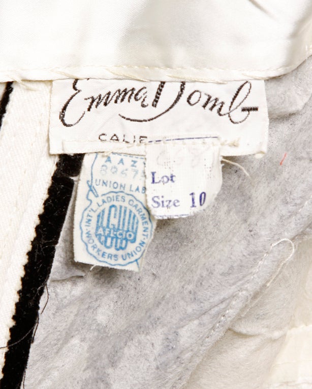 Emma Domb Vintage Black & White Sequin Gown / 1940's Dress 4