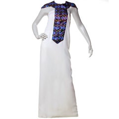 Vintage 1960's Detachable Hood Mod Maxi Dress