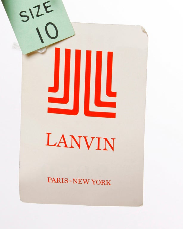 Lanvin Deadstock 1970's Vintage Red Jersey Knit Logo Shirt Dress
