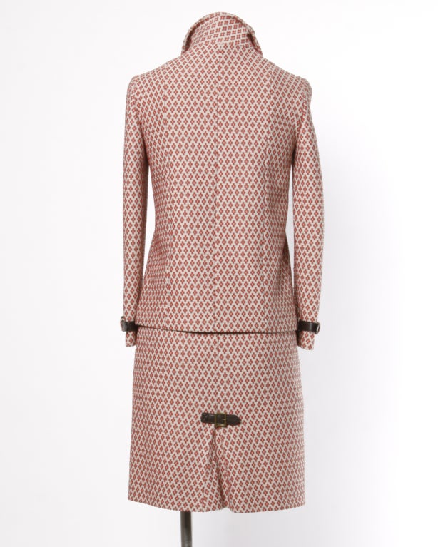 Miu Miu 1996 Iconic Geometric Print Vintage Jacket + Skirt Suit 1
