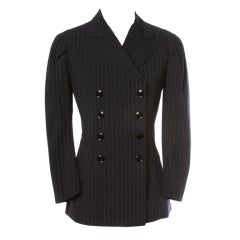Vintage Yohji Yamamoto Pin Stripe Double Breasted Blazer Jacket