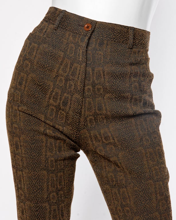 high waisted snakeskin pants
