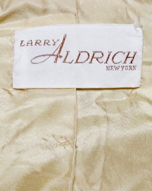 Larry Aldrich Vintage 1960s Beaded Brocade Jacket + Dress Set 5