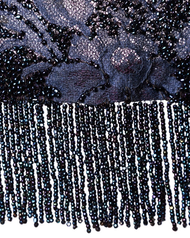 Couture Mingolini Gugenheim Vintage Beaded Dress+ Jacket For Sale 2