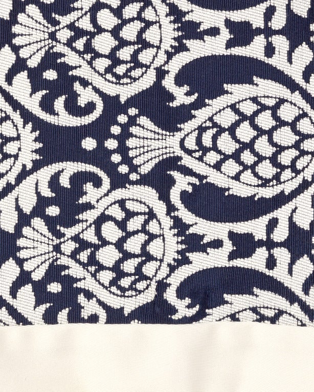 1960s  Teal Traina Vintage Pineapple Tapestry Dress + Wrap 2-Piece Ensemble 5