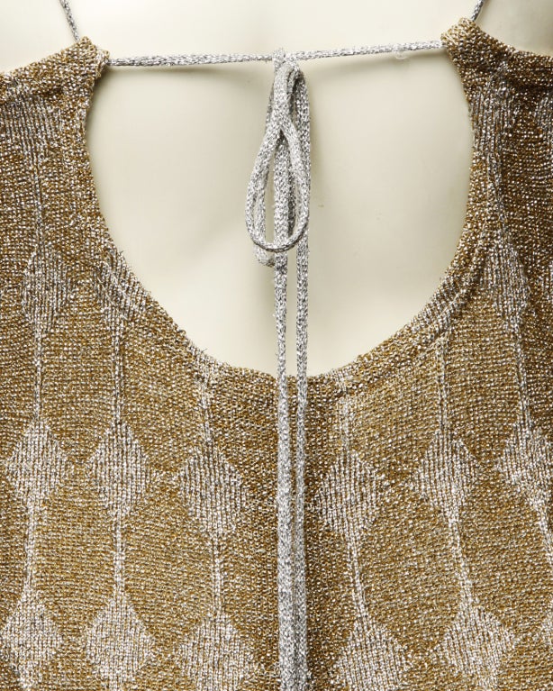 Vintage Rudi Gernreich Metallic Knit Maxi Dress 2
