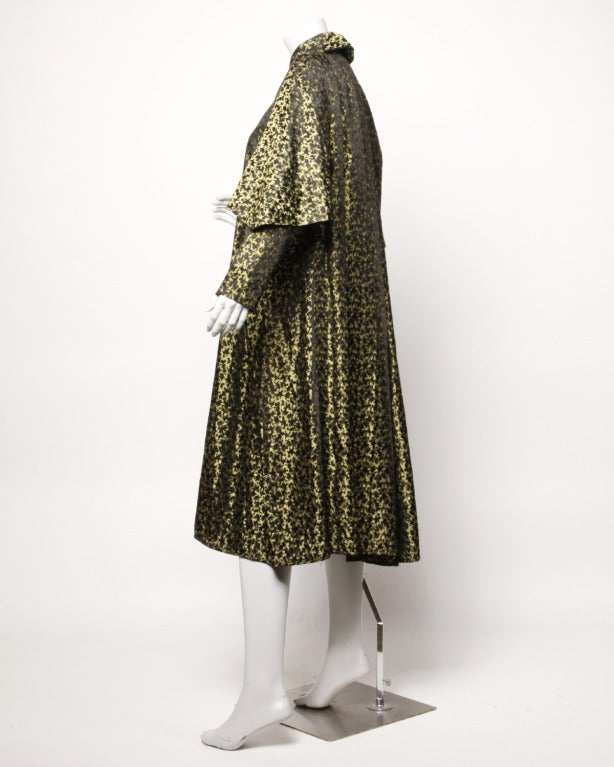 Vintage 1940's Chartreuse + Black Avant Garde Swing Coat 1