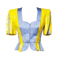 Carolina Herrera for Neiman Marcus Vintage Sequin Peplum Jacket