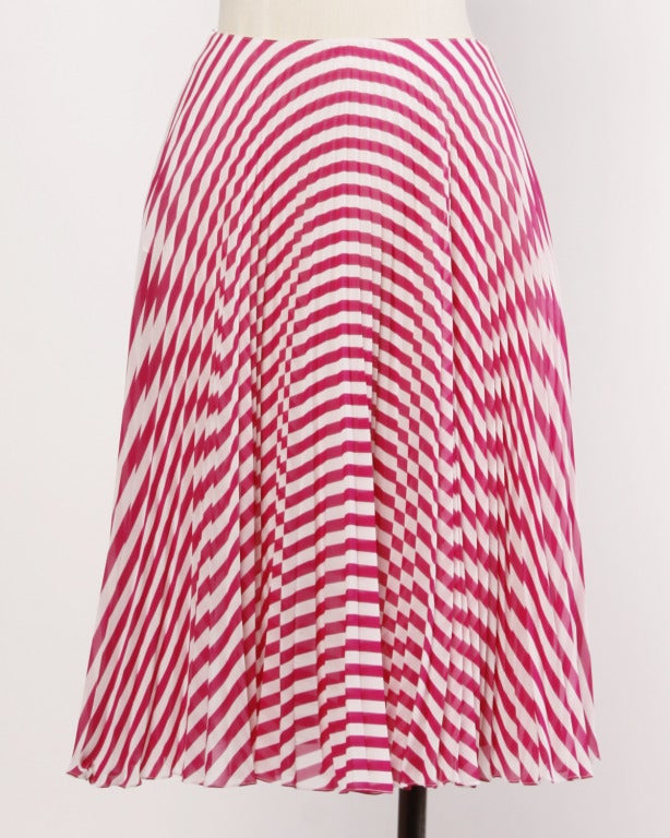 oscar de la renta pink skirt