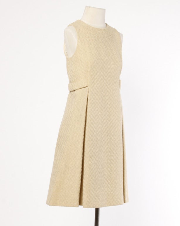 Cardinali Vintage 1960s Couture Mod Wool Shift Dress with Silk Lining ...