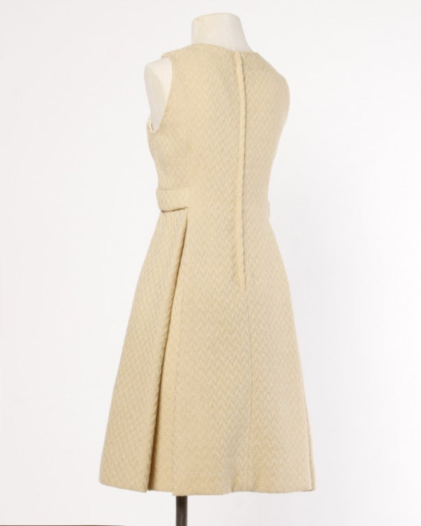 Cardinali Vintage 1960s Couture Mod Wool Shift Dress with Silk Lining ...