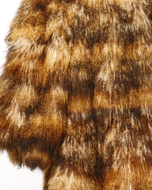 Fendi Karl Lagerfeld Mongolian Lamb Ombre Dyed Vintage Coat 3