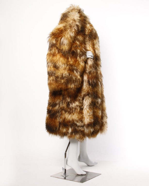 karl lagerfeld faux fur coat